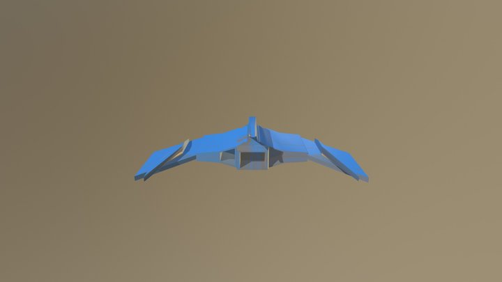 Blue Ship 2 3D Model