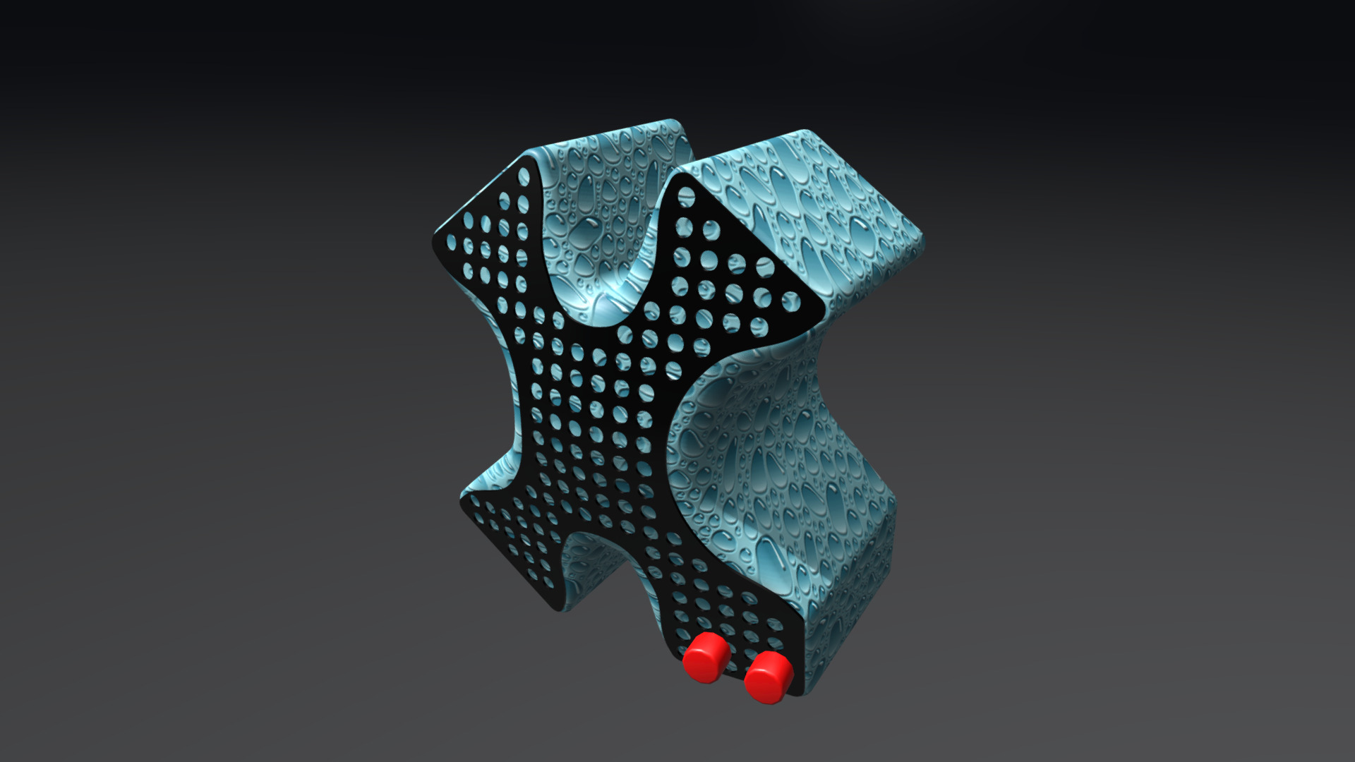 3D model High speaker X - This is a 3D model of the High speaker X. The 3D model is about a blue and white cube.
