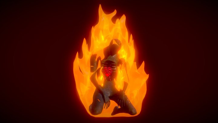 Burning heartache 3D Model
