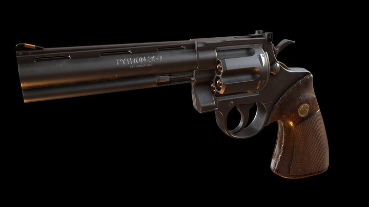 Colt python revolver 3D Model