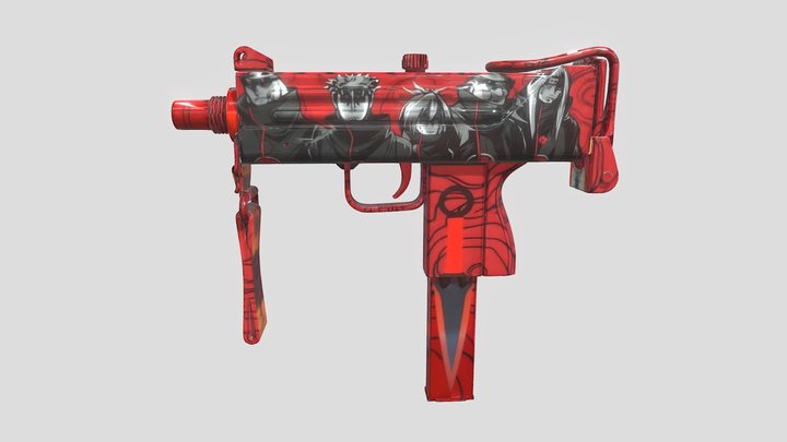Stylized Red Graffiti SMG