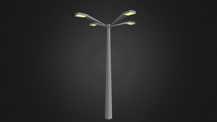 Poste de praça 3D Model