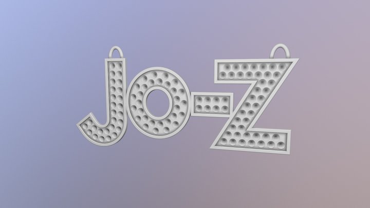 Jo-Z Nameplate Obj 3D Model