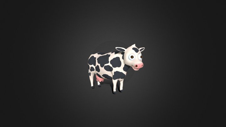 Animated Cow 3D Model