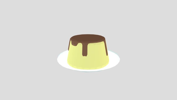 Caramel Pudding 3D Model