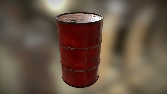 Oil Drum 3D Model