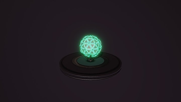 Glowing Sci Fi Orb 3D Model