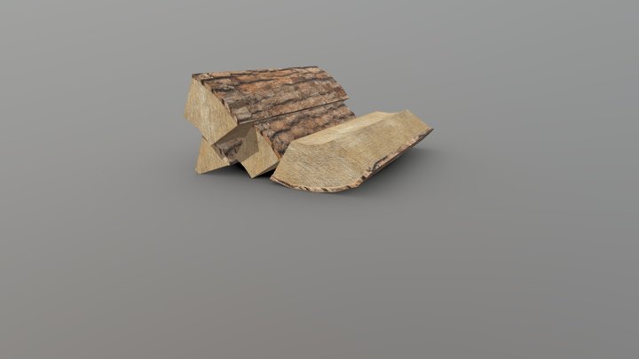 Low Poly Chopped Logs ( 164 tris | Game Ready) – Free 3D Model STL