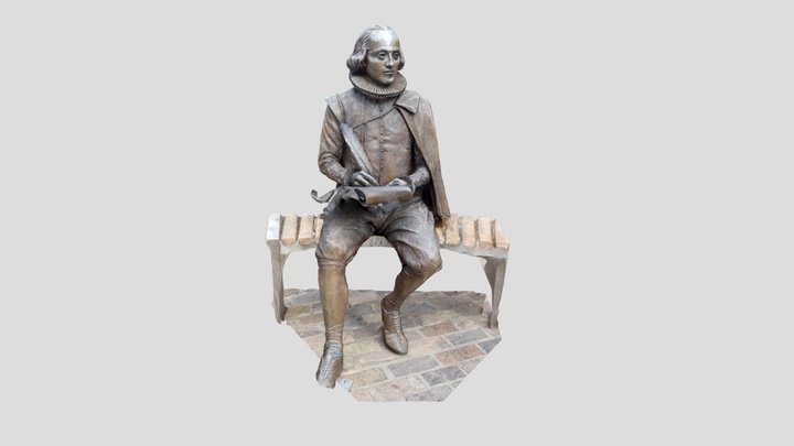 Sculpture - William Shakespeare Bronze Statue 3D Model
