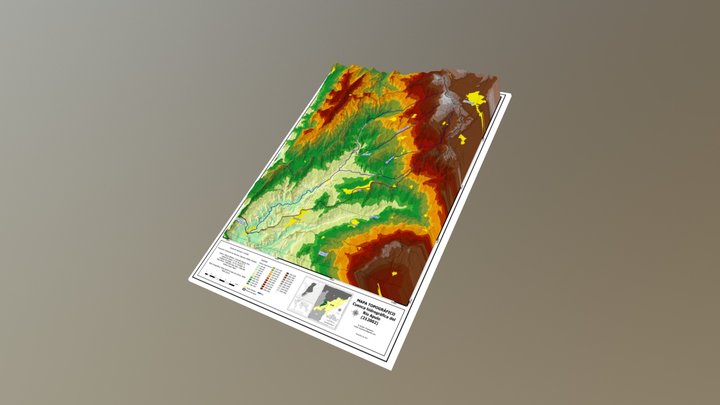 Apulo River Basin - Topography 3D Model