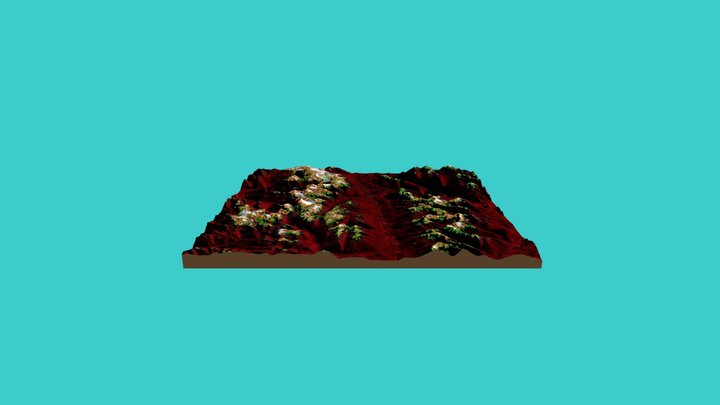 Glacier area changes on the Yelcho range, Chile 3D Model
