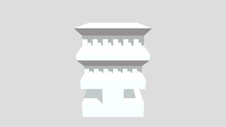 Brutalist Blockout 3D Model