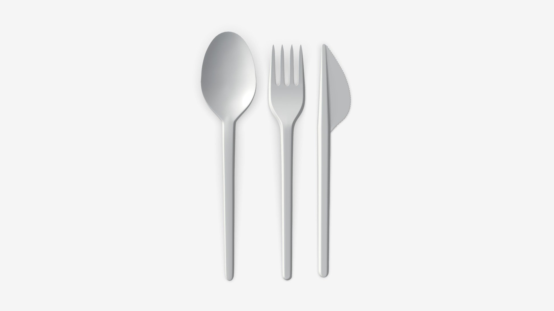 Plastic knife spoon fork