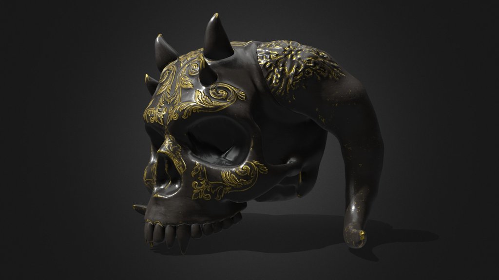 Ornamental Demon Skull