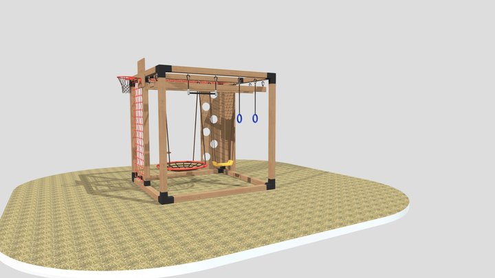 Детская площадка КУБЫ 3D Model