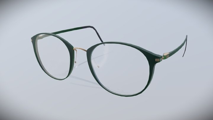 Low poly glasses 3D Model