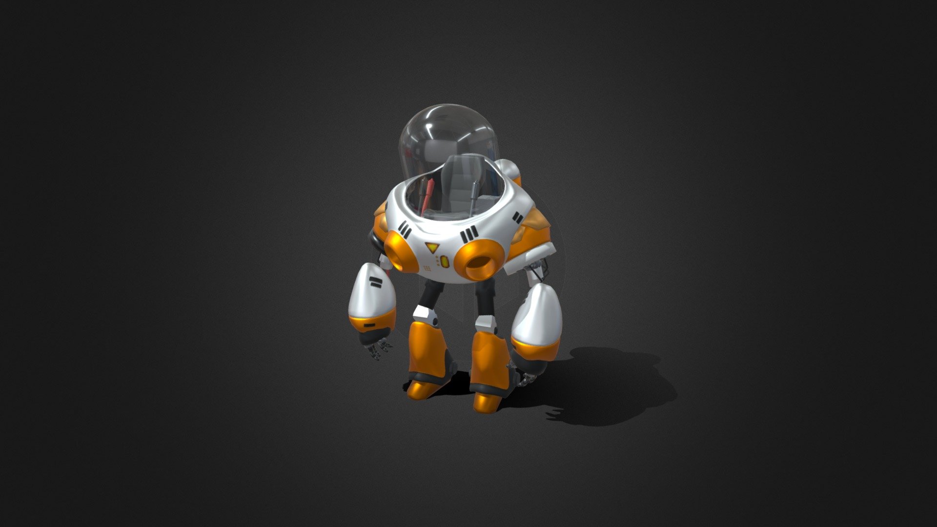 Sci-Fi Robot Mech–Stylized Futuristic Astronaut - 3D model by Nez1x75 ...