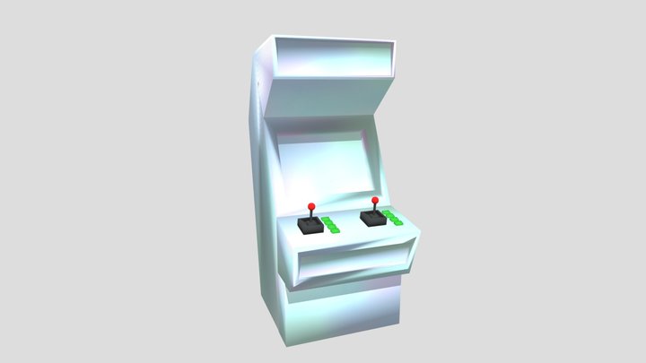 Low Poly Arcade Machine 3D Model