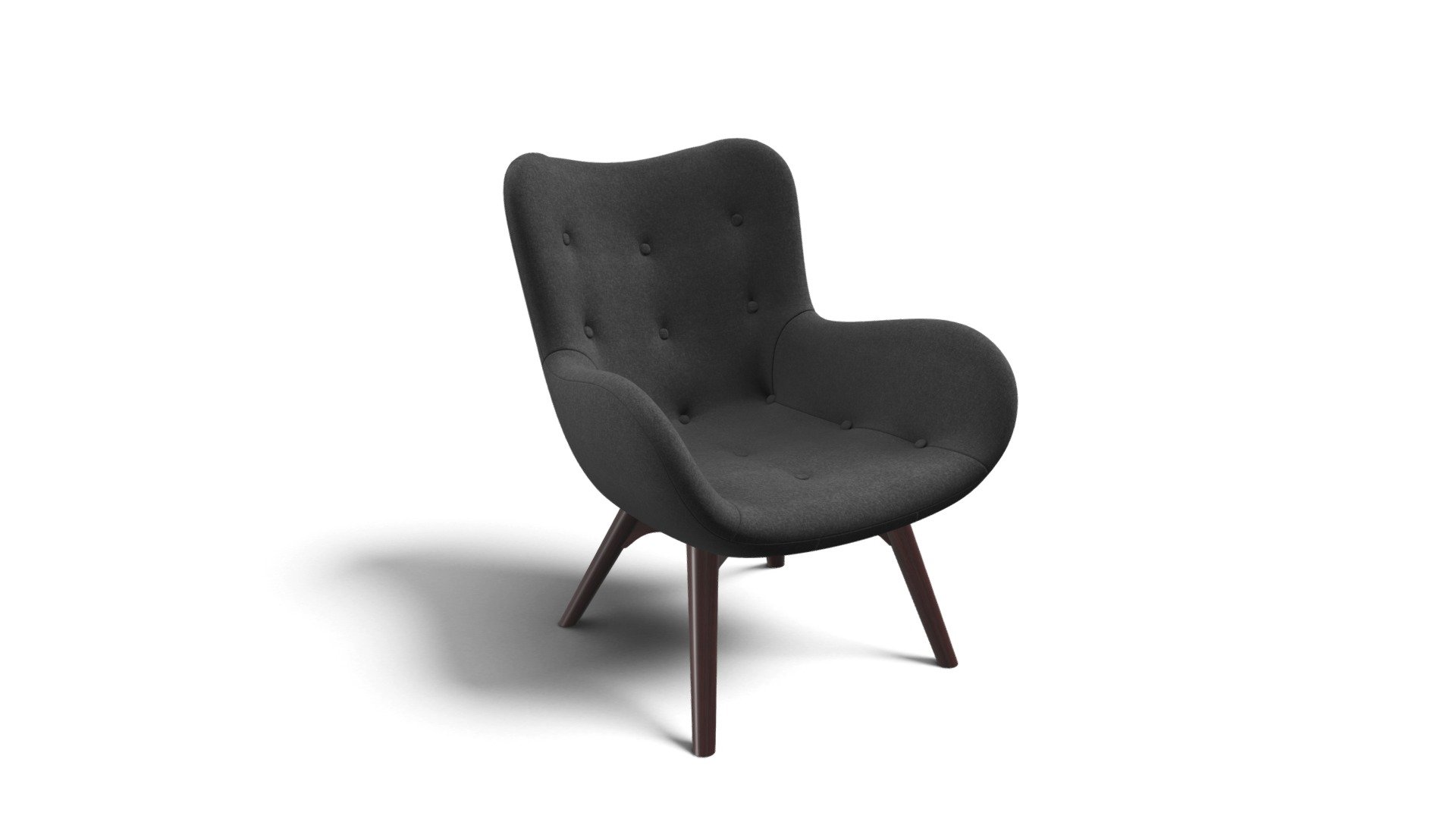 Doris Armchair, Shetland Slate with Dark Legs