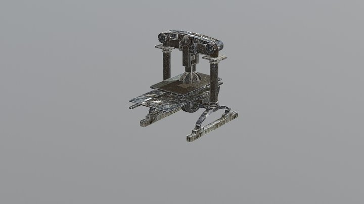 print press textured 3D Model