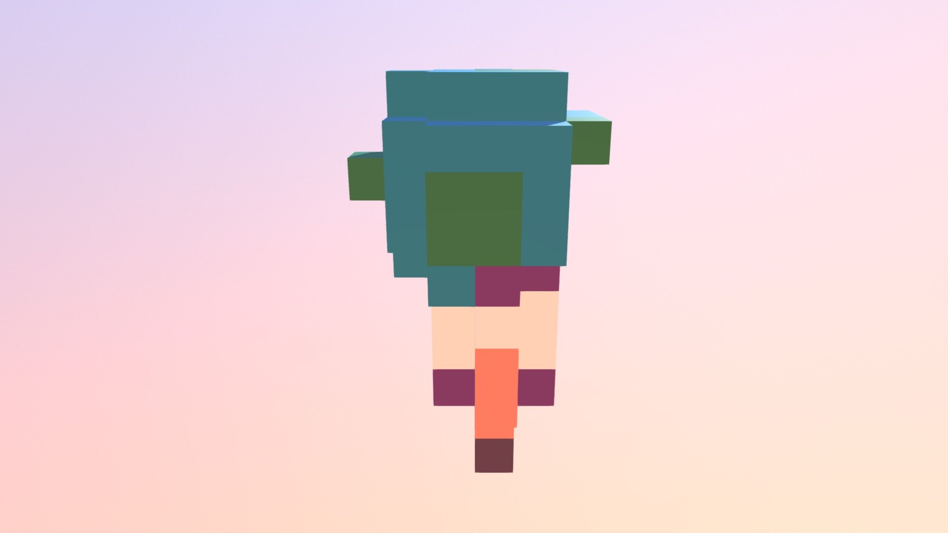 Earth-chan Voxel Model