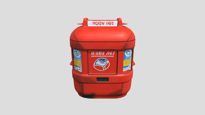 澳門紅郵筒 草圖 3D Model