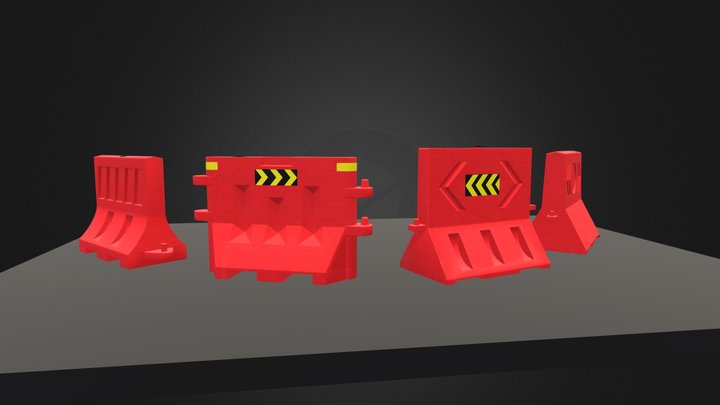 Road Barrier cone 3D Model