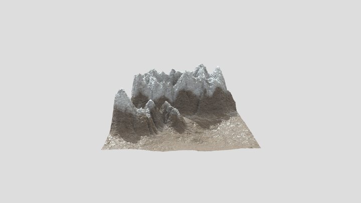 Mountain Range WIP 3D Model