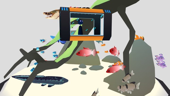 Aquari-May 2021: 9 Participants, 16 Fish 3D Model