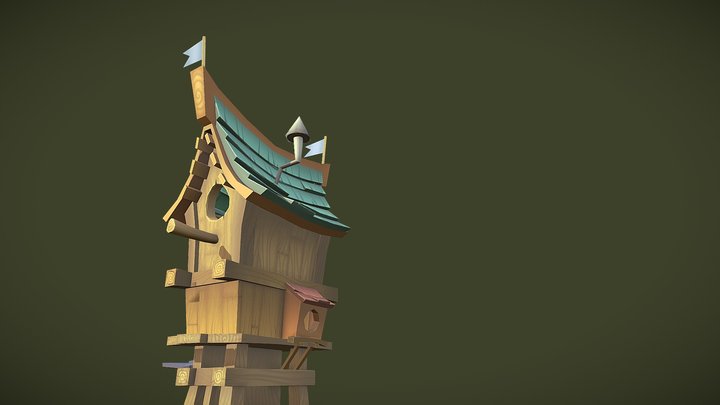 Bird tower 3D Model