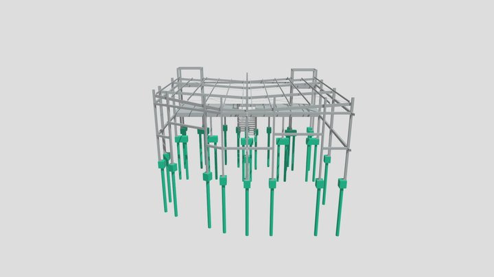 Estrutural Galpão Wanderlei 3D Model