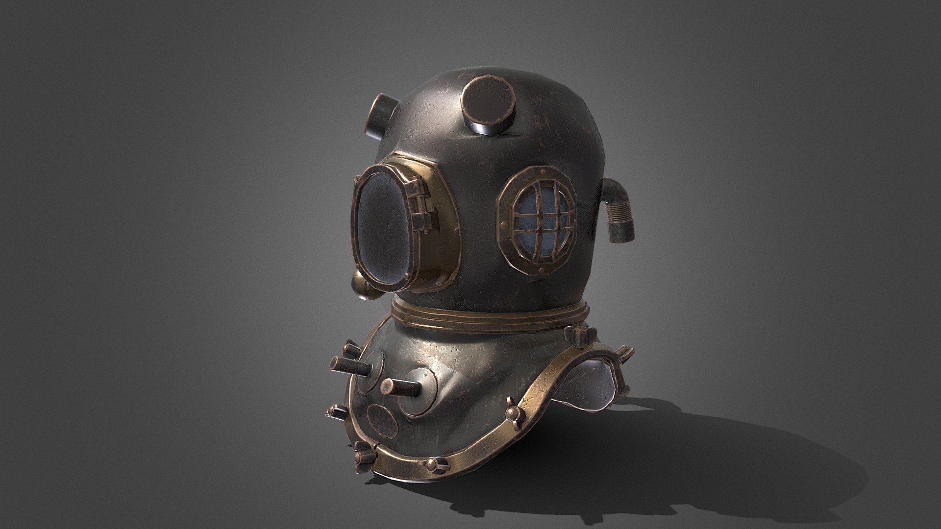 Japanese Diving Helmet 3D model by [18c05ad] Sketchfab