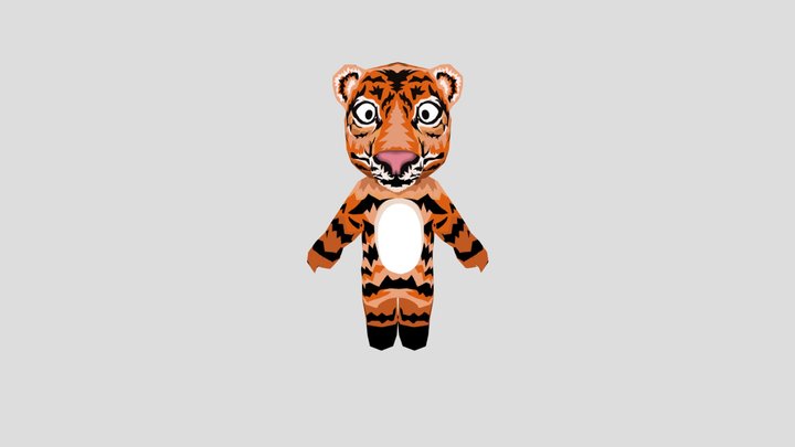 Parkitect Tiger Entertainer 3D Model