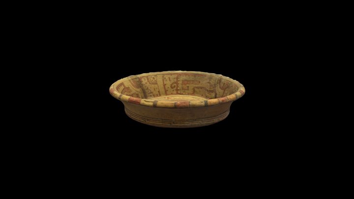 Plato polícromo Coclé (RC327CE324) 3D Model