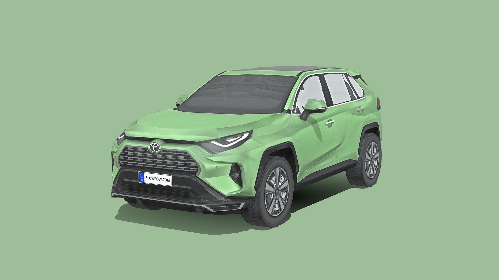 Toyota RAV4 2022 Buy Royalty Free 3D model by slowpoly [18c2af6] Sketchfab Store