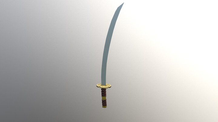 Katana Zoro (Sandai Kitetsu - Lower Poly count) 3D Model