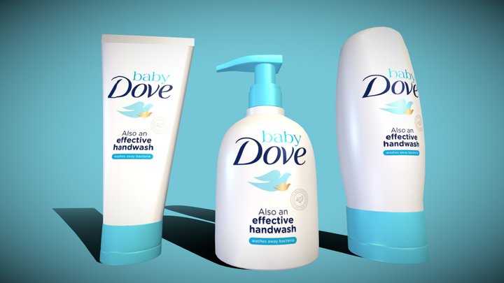 Cosmetic bottle's - Dove 3D Model