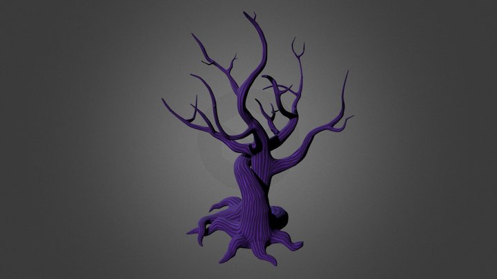 Stylized Northern Red Oak 3D Model