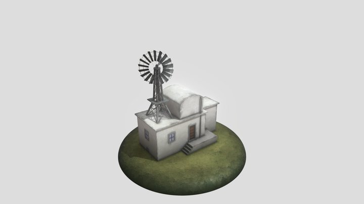 Alcabideche's American Style Windmill 3D Model
