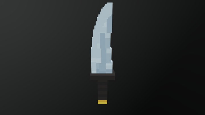 Minimalist Minecraft Dagger 3D Model