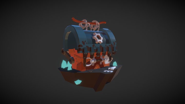 [XYZ School] CW draft. Excavator chest. 3D Model