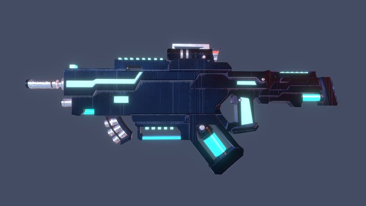 Assault Rifle (group game edition) 3D Model