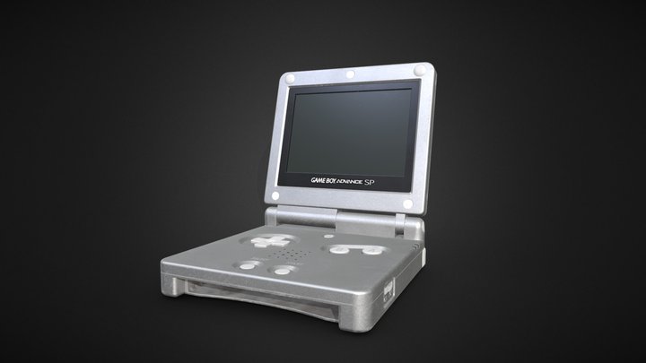 Gameboy Advance SP 3D Model