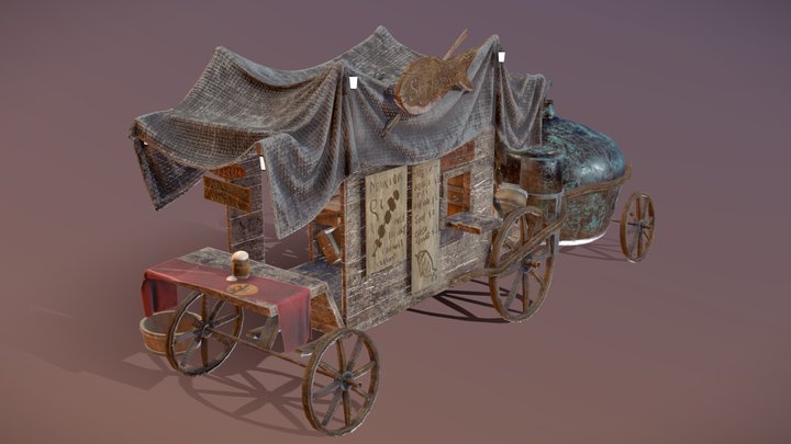 Owlin Fish Skewers Foodtruck 3D Model