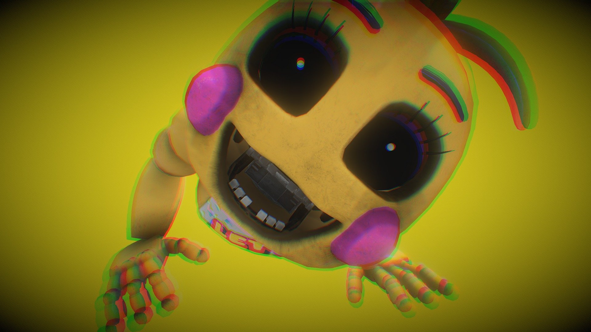 FNAF help wanted | Beakless Toy chica - 3D model by DaddyLOnglegs  (@DaddyLOnglegsFanUwU) [18cdb7c]