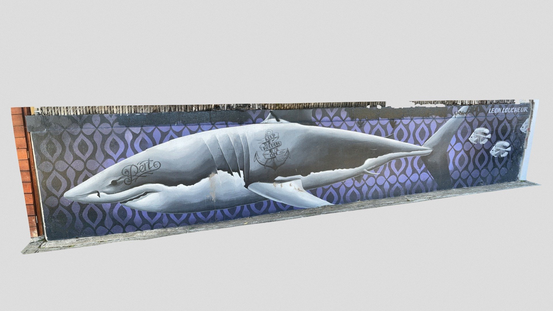 Day 91 - Shark Mural in SF - 1scanaday — Sketchfab embed 3D viewer