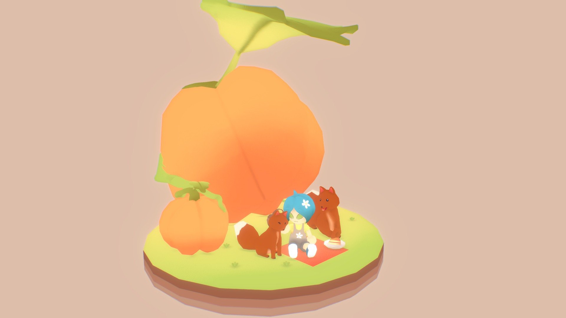 Winds, Leaves & Caves -pumpkin field