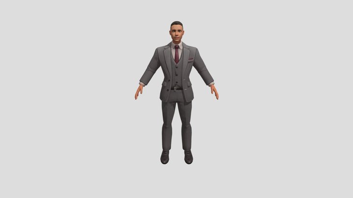 Human in uniform(already rigged) 3D Model