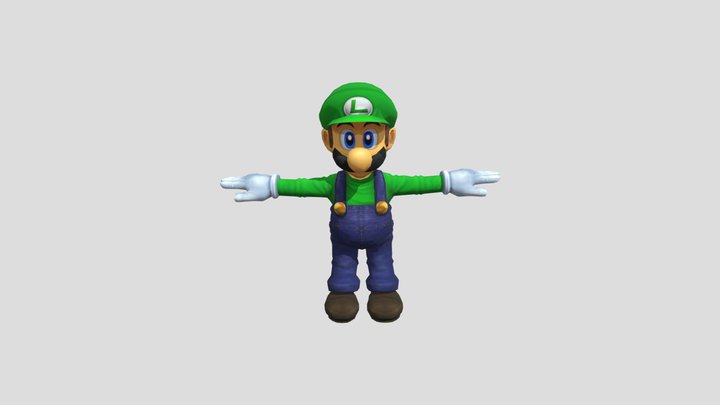 Game Cube - Super Smash Bros Melee - Luigi 3D Model
