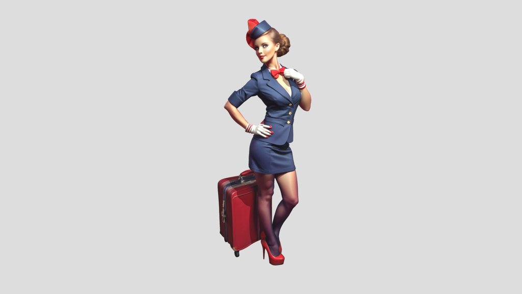 vintage flight attendant